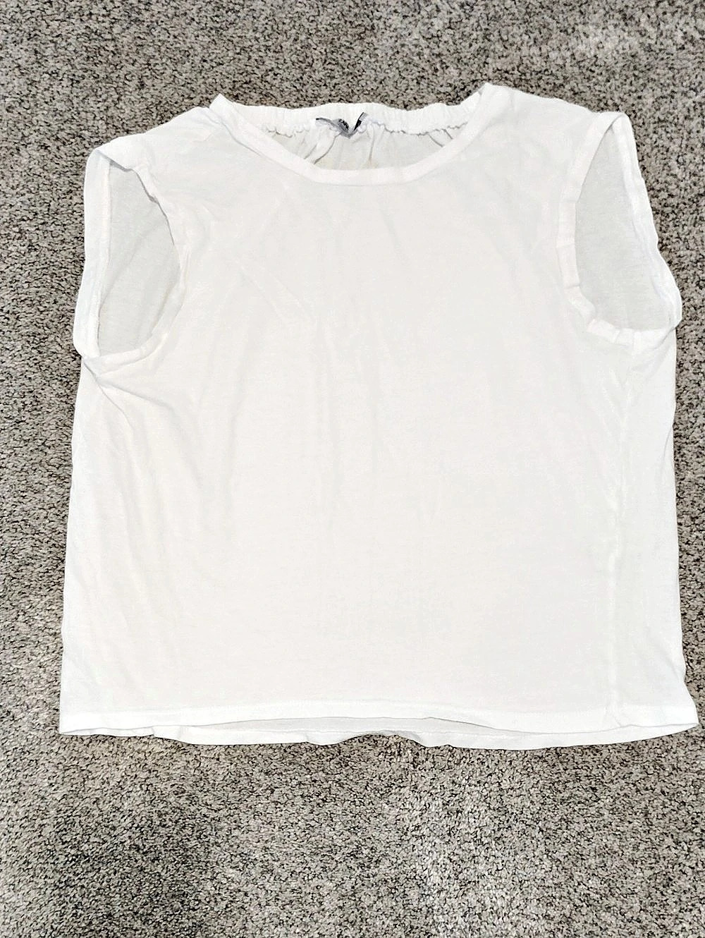 Zara White Cotton Tank Top Size Medium